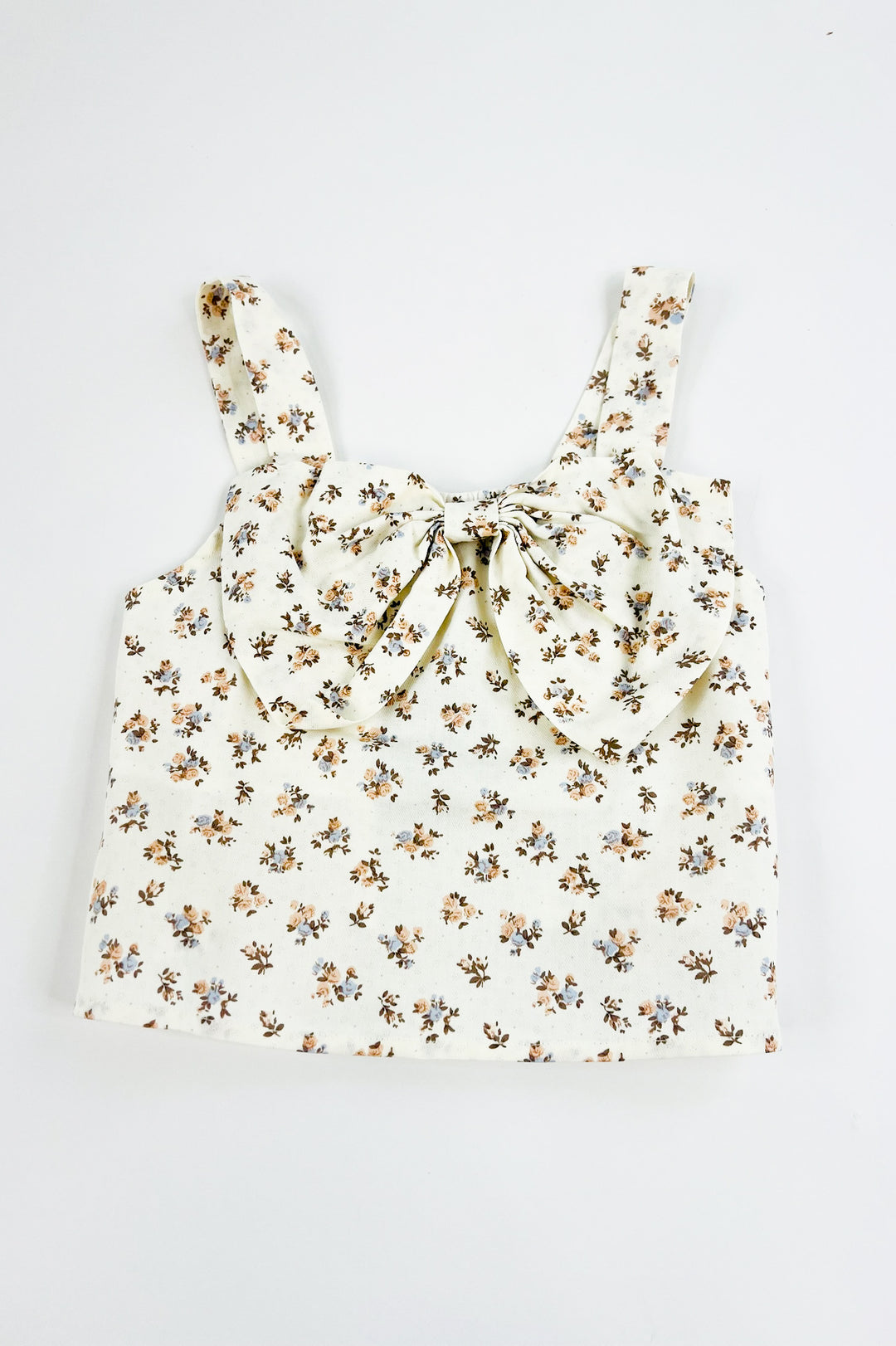 Tween Floral Bow Front Tank Top