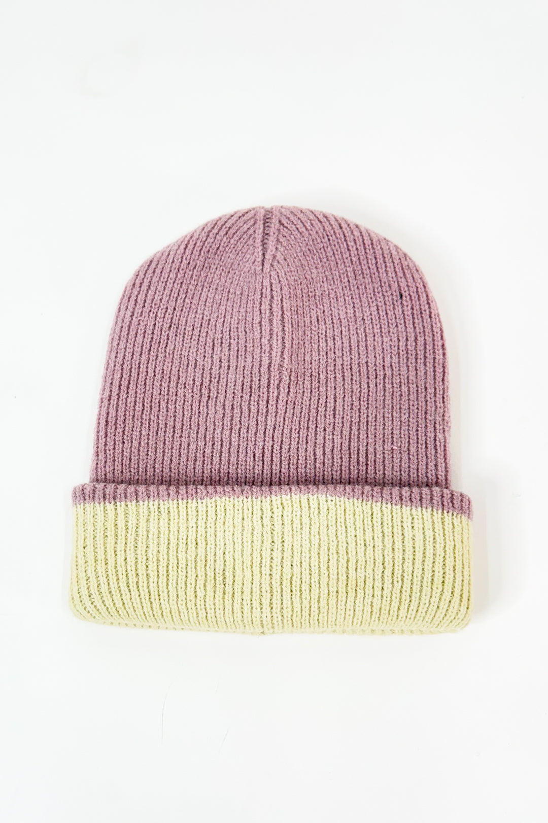 Cozy Knit Two Tone Beanie