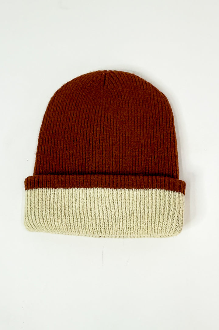 Cozy Knit Two Tone Beanie