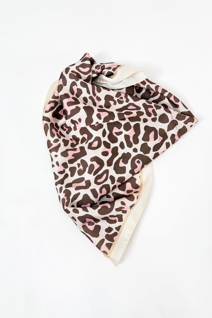 Leopard Animal Silky Feel Bandana Scarf