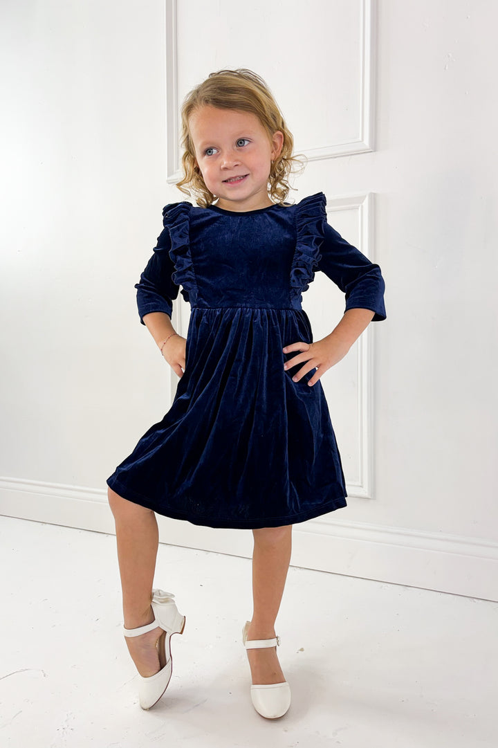 Winter Wonderland Girls Ruffle Twirl Dress