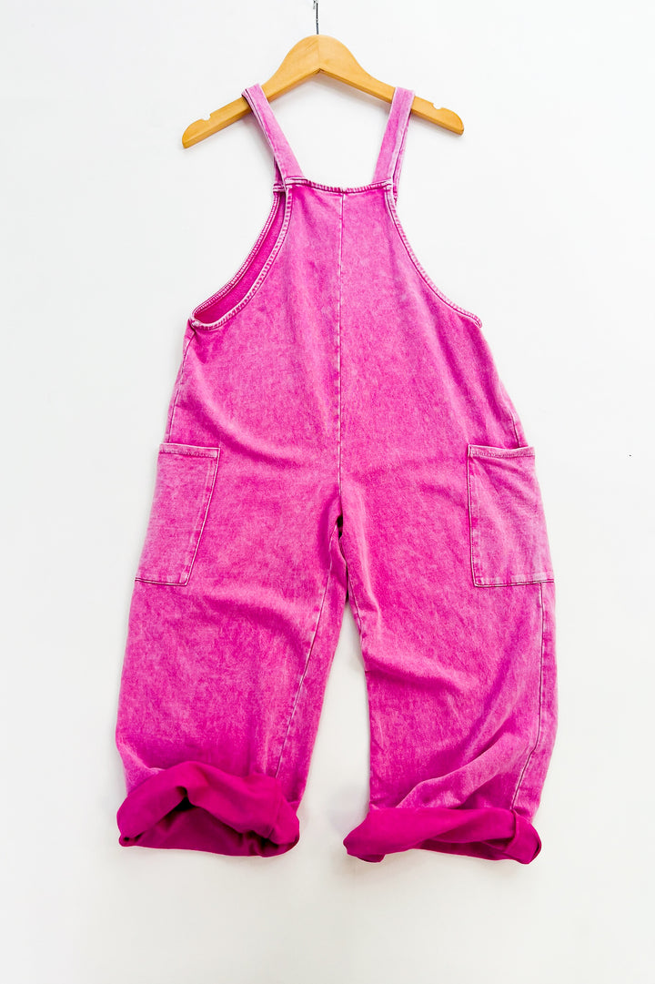 Girl's Mineral Wash Overalls