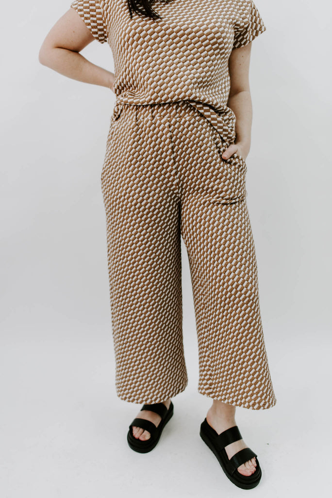 New Possibilities Checkered Crop Pants