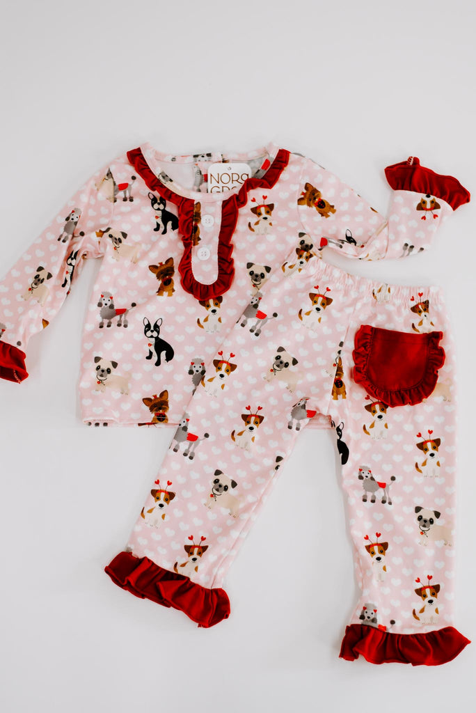 Valentine Dogs Kids Pajama Set