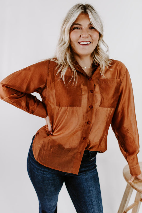 Load image into Gallery viewer, Bree Sheer Button Down Shirt
