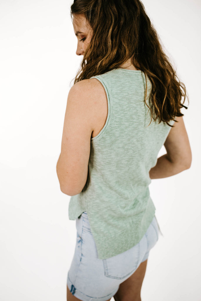 From The Start Heathered Knit Tank