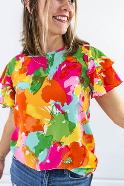 Heat Wave Abstract Blouse