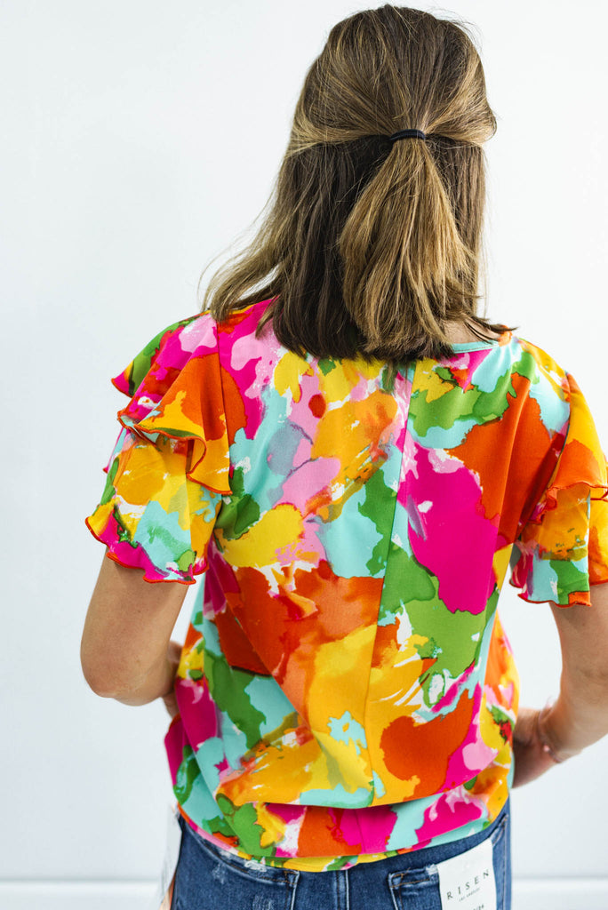 Heat Wave Abstract Blouse