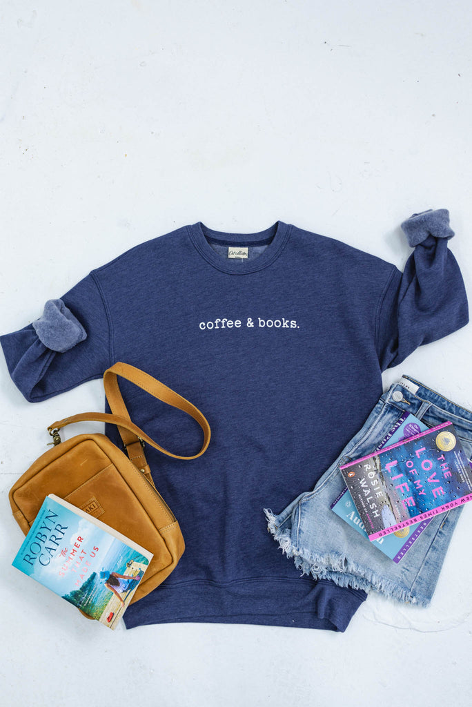 Coffee & Books Graphic Sweatshirt