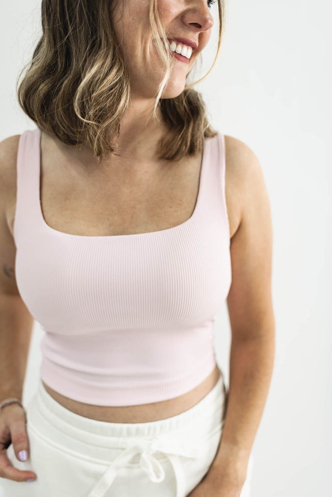 Charlie Ribbed Cropped Tanks