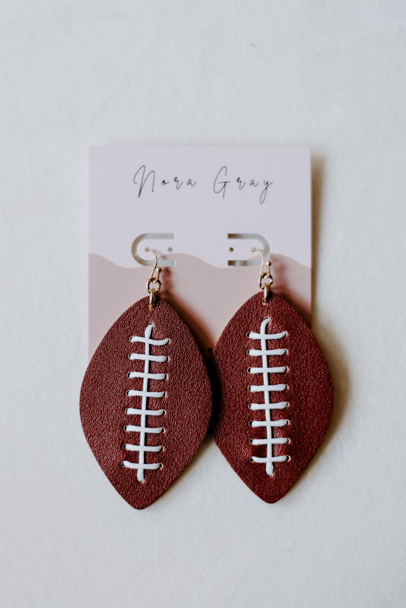 Load image into Gallery viewer, Large Glitter Football Earrings
