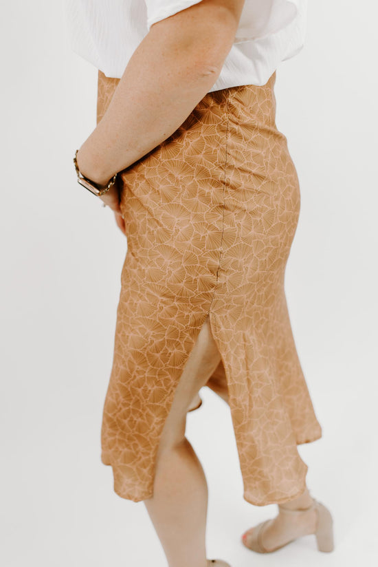 Jovie Abstract Print Slit Skirt