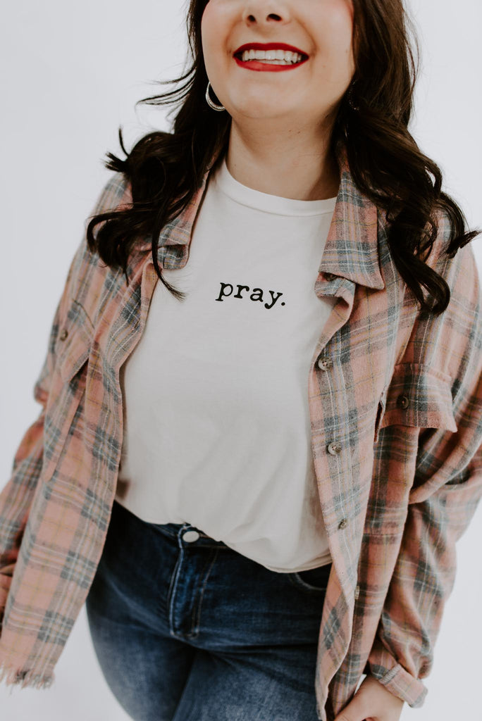 Pray Mineral Wash Graphic Tee