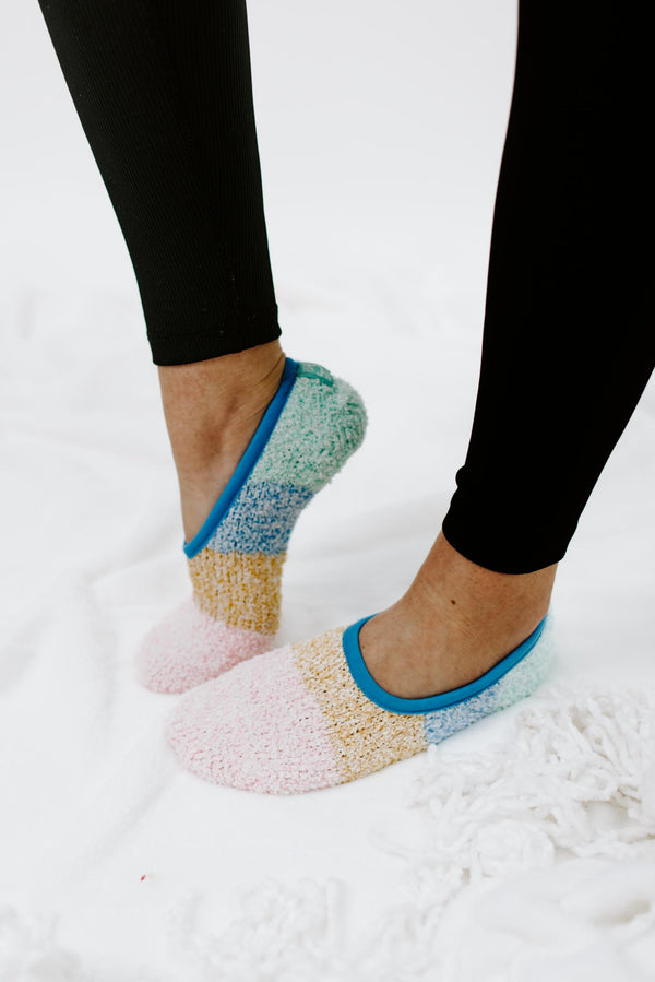 Colorblock Footsie Socks