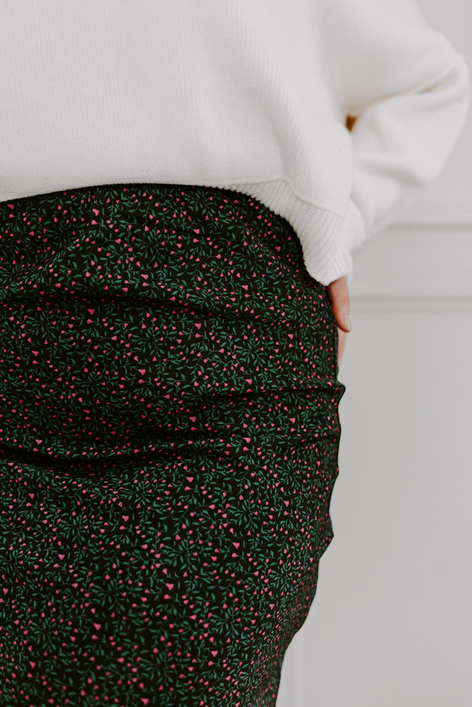 New Ambitions Floral Midi Skirt