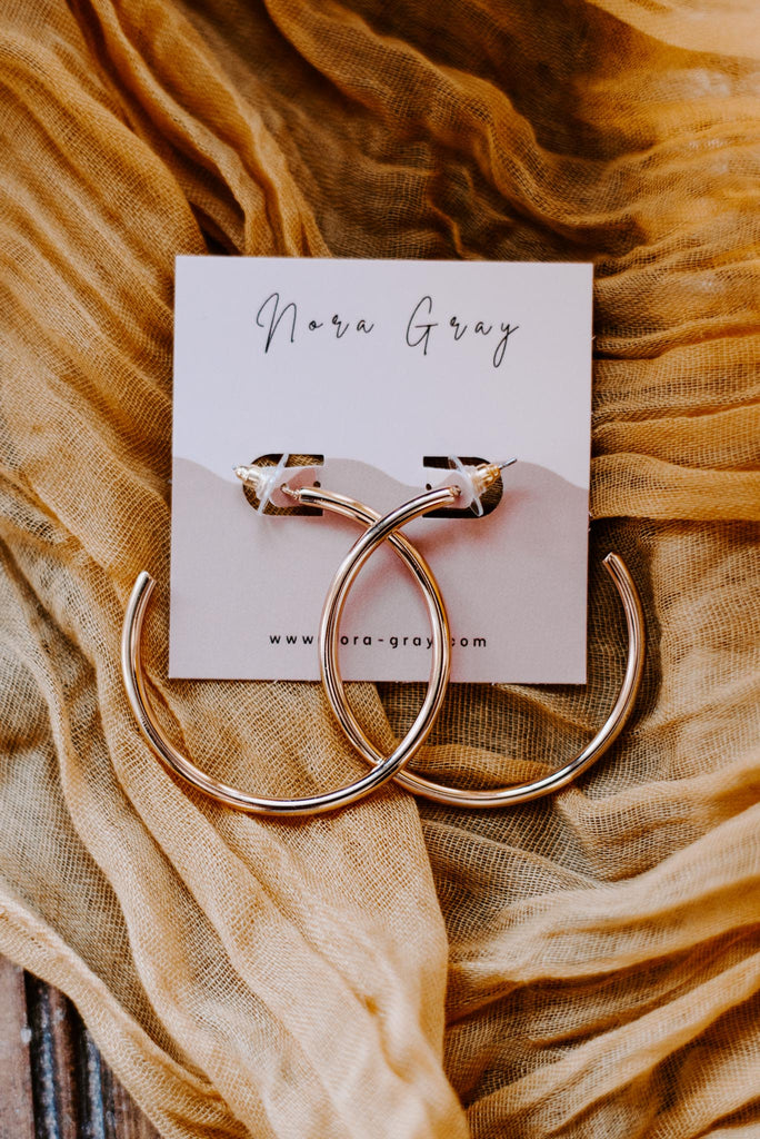 Thick Large Gold Hoops