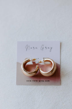Chunky Matte Gold Hoops