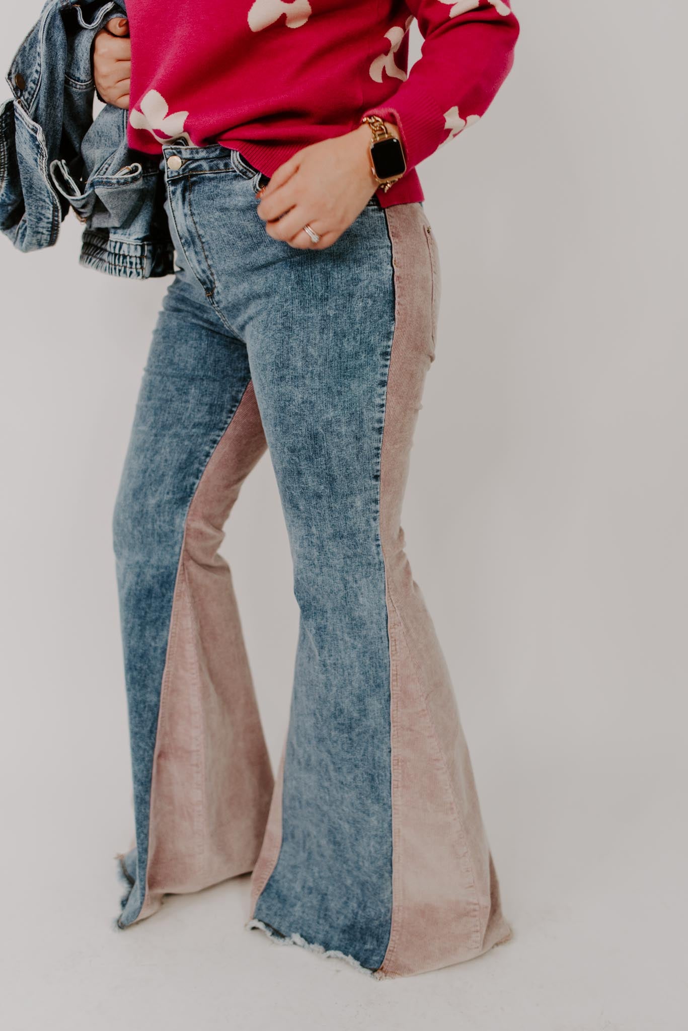 Natasha Contrast Flare Jeans