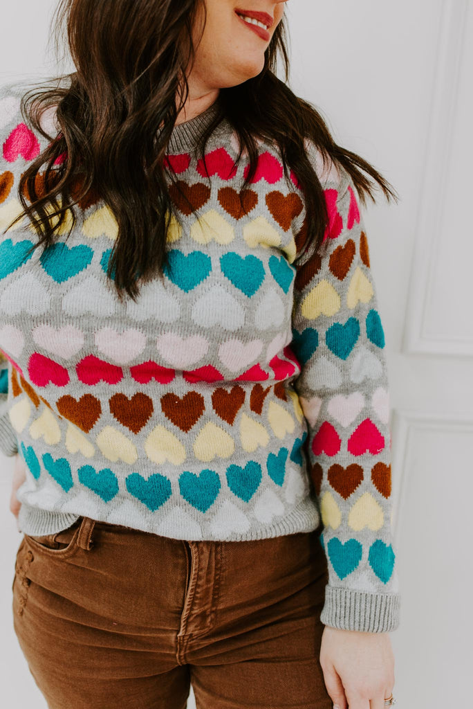 Heart On Your Sleeve Knit Sweater