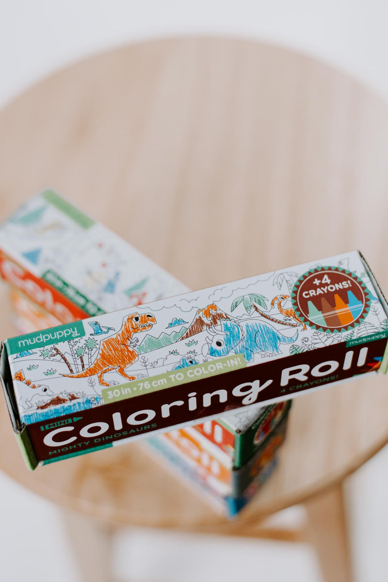 Mighty Dinosaur Mini Coloring Roll