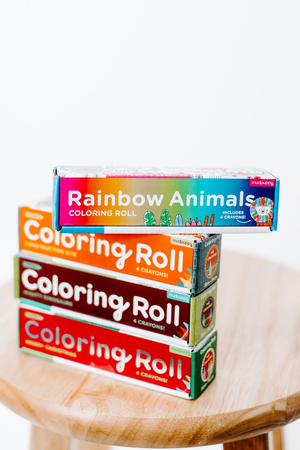 Rainbow Animals Mini Coloring Roll
