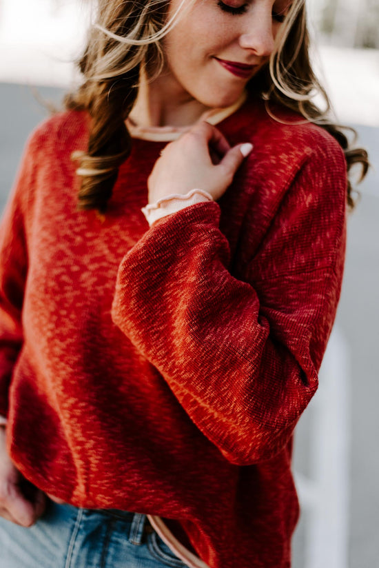 Elaina Marled Yarn Sweater
