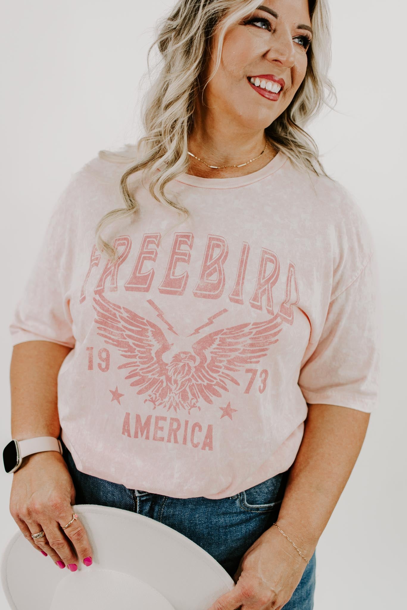 Load image into Gallery viewer, Free Bird Mineral Wash Curvy Tee
