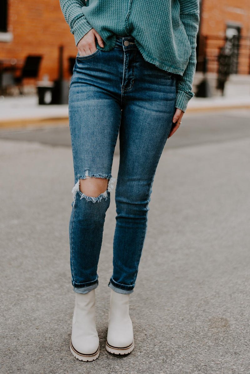 Kendra Distressed Skinny Jeans | Risen