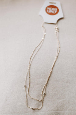 Gold-Dipped Crystal Layer Necklace