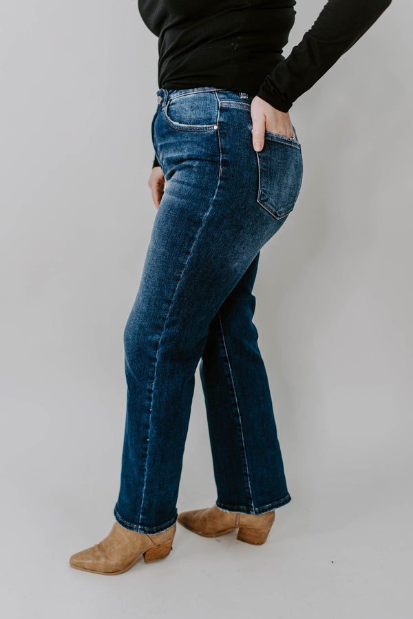 Risen Shawna Distressed Straight Jeans