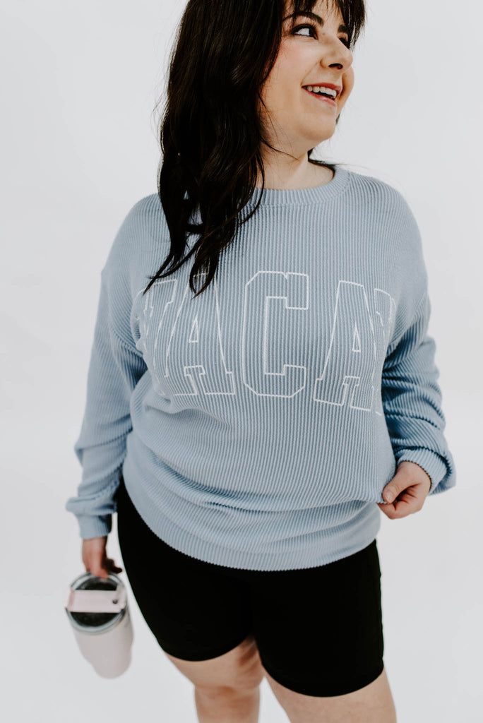 VACAY Graphic Ribbed Pullover