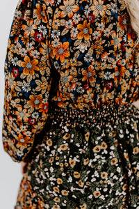 Ayla Curvy Mixed Floral Midi Dress