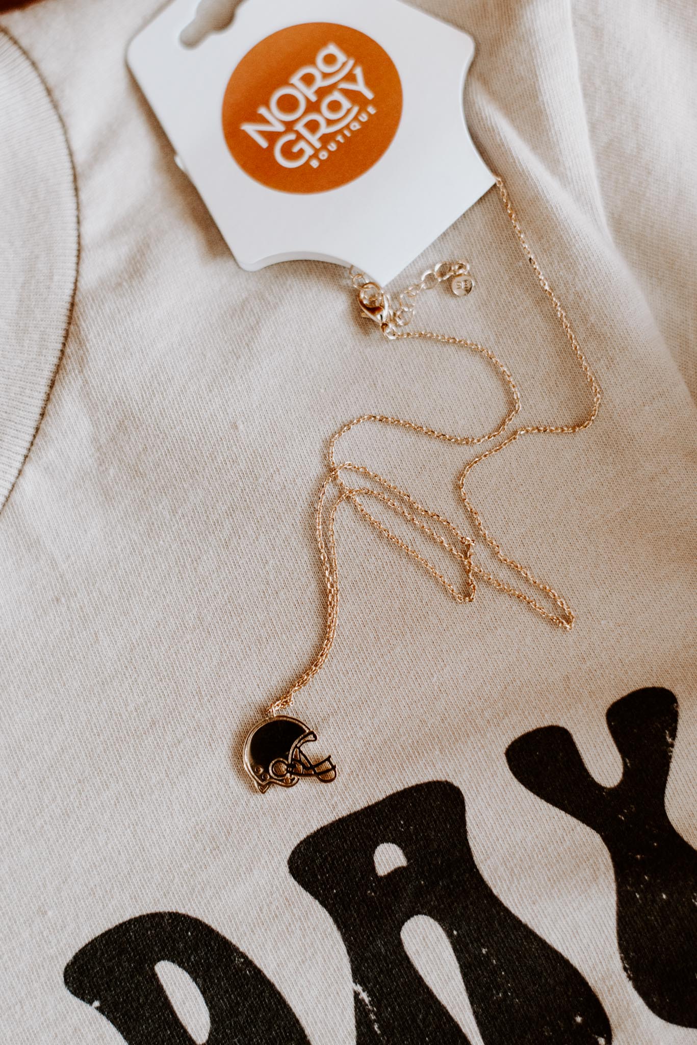 Football Helmet Necklace | 14K Gold Dipped