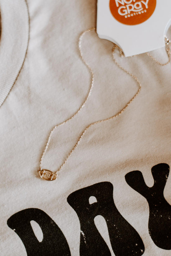 Football Necklace | 14K Gold Dipped