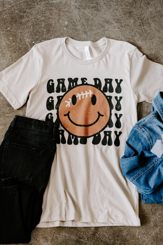 Load image into Gallery viewer, Game Day Happy Face Tee
