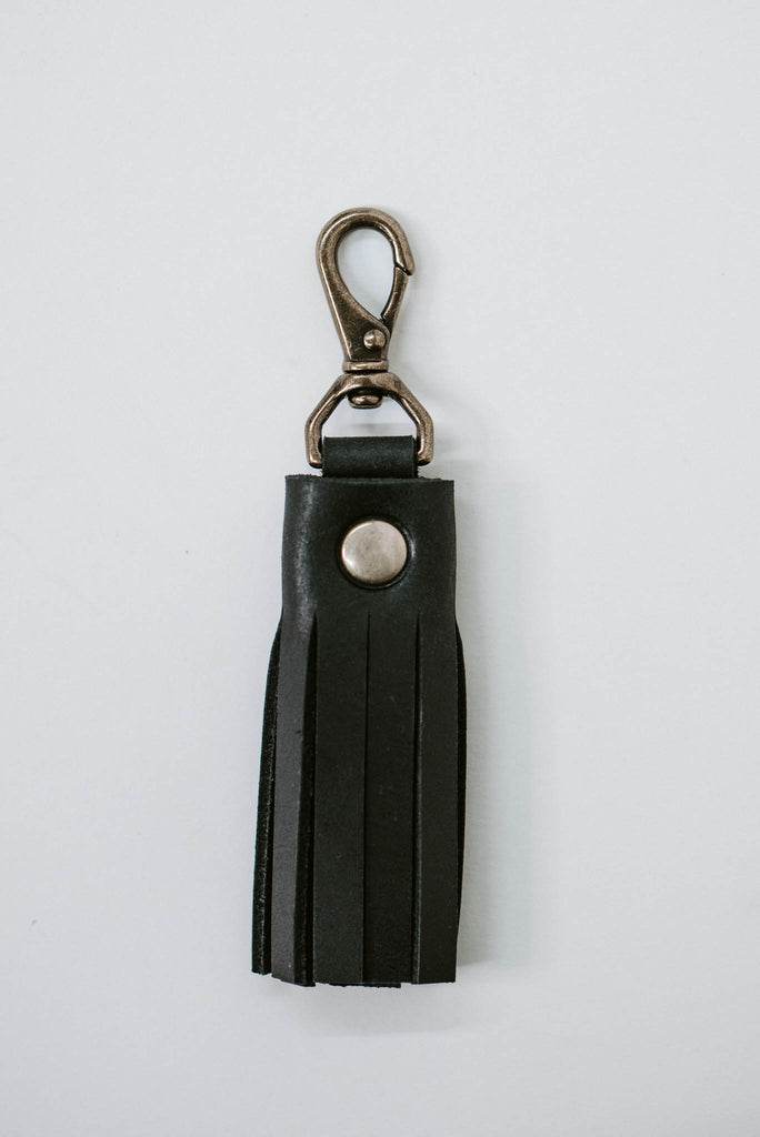 Zelaki Leather Fringe Key Chain Bag Accessory
