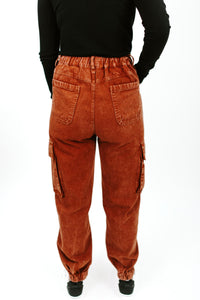 Parker Rust Orange Cargo Pants