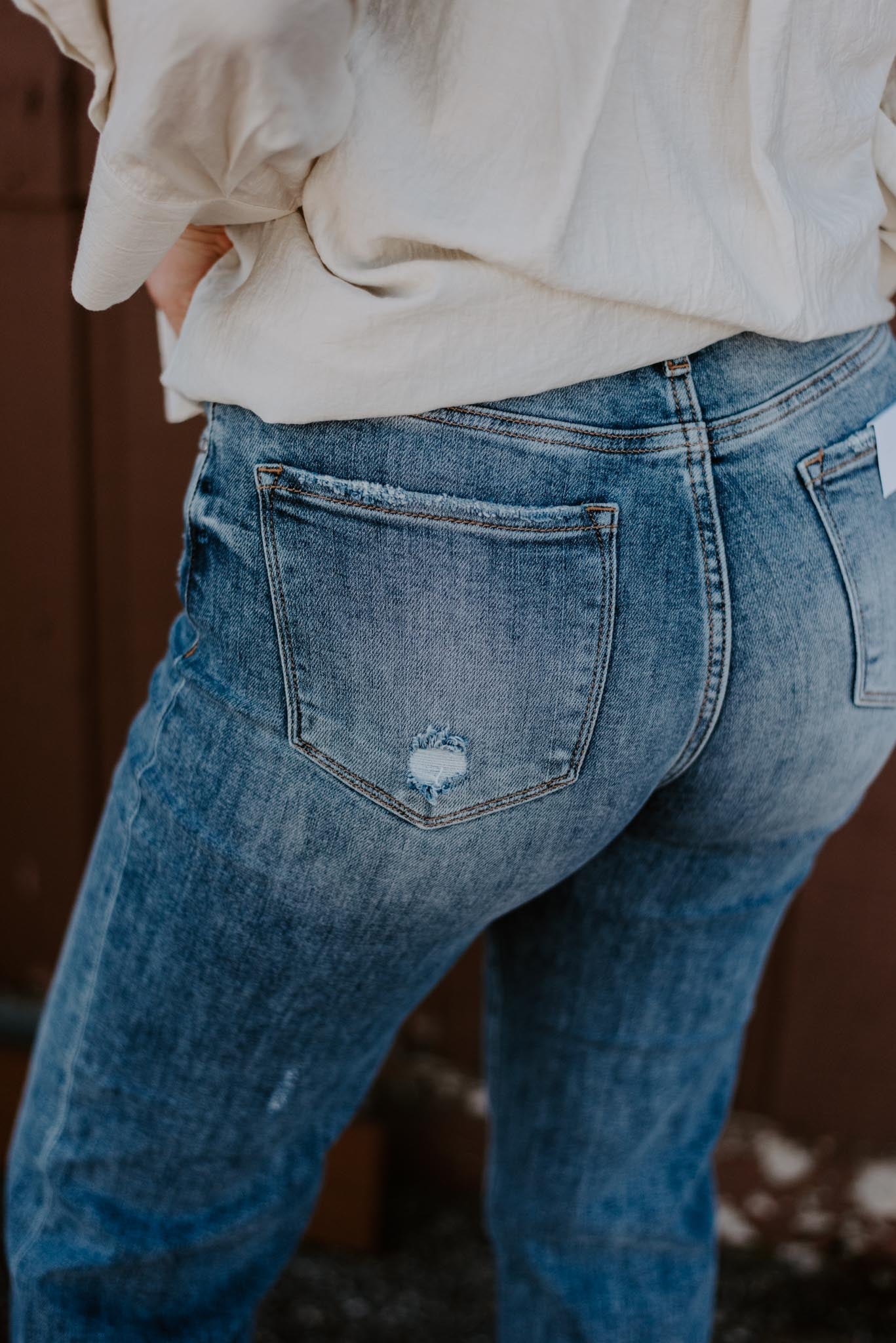 Cassidy Frayed Hem Jeans | Risen