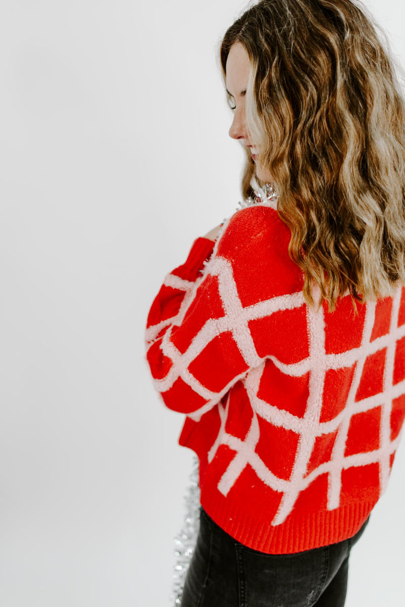 Kira Oversize Grid Sweater