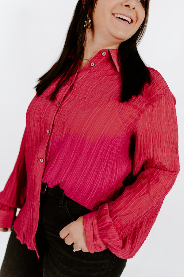 Bethany Textured Button Blouse