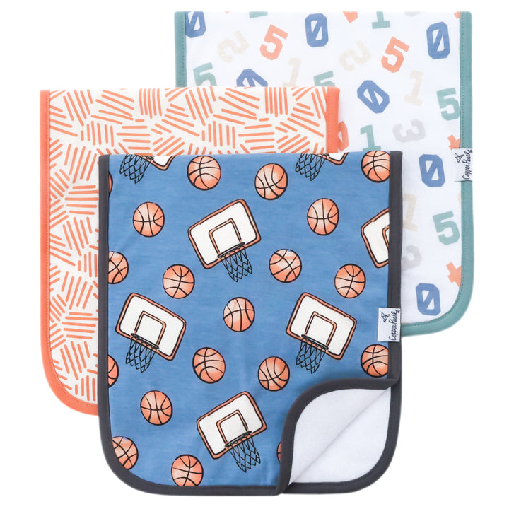 Dunk Burp Cloth Set (3-Pack) | Copper Pearl