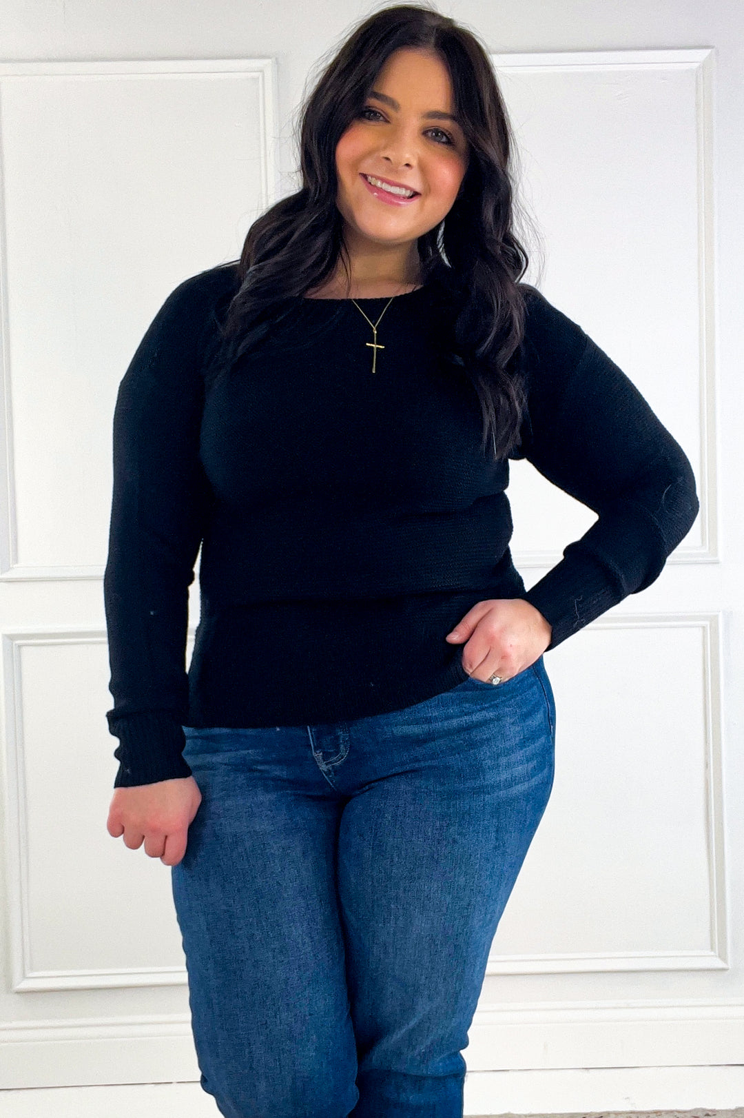 Round Neck Boyfriend Fit Sweater