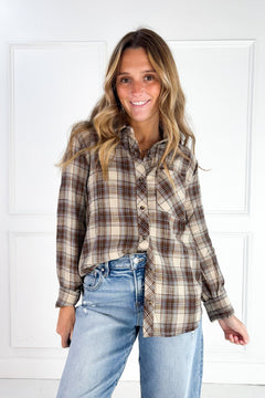 The Autumn Lane Plaid Button-Up