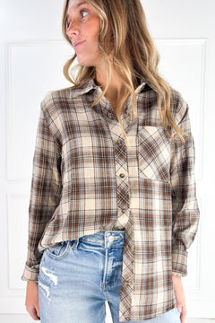 The Autumn Lane Plaid Button-Up