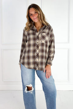 The Autumn Lane Plaid Button-Up