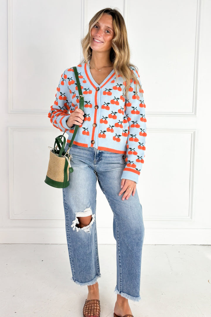 Cherry Knit Wool Cardigan