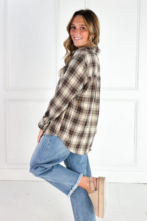 The Autumn Lane Plaid Button-Up
