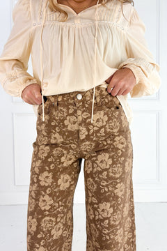 The Heirloom Floral Wide Leg Jeans