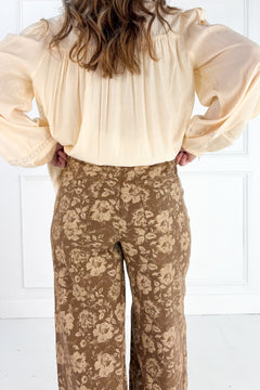 The Heirloom Floral Wide Leg Jeans
