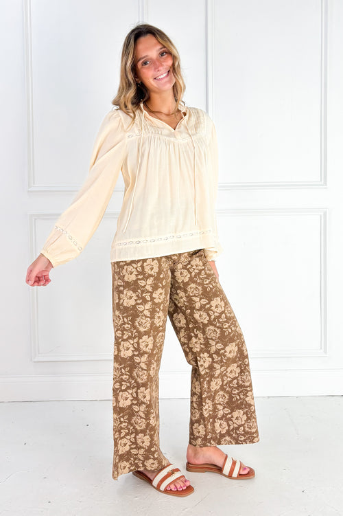 The Heirloom Floral Wide Leg Jeans